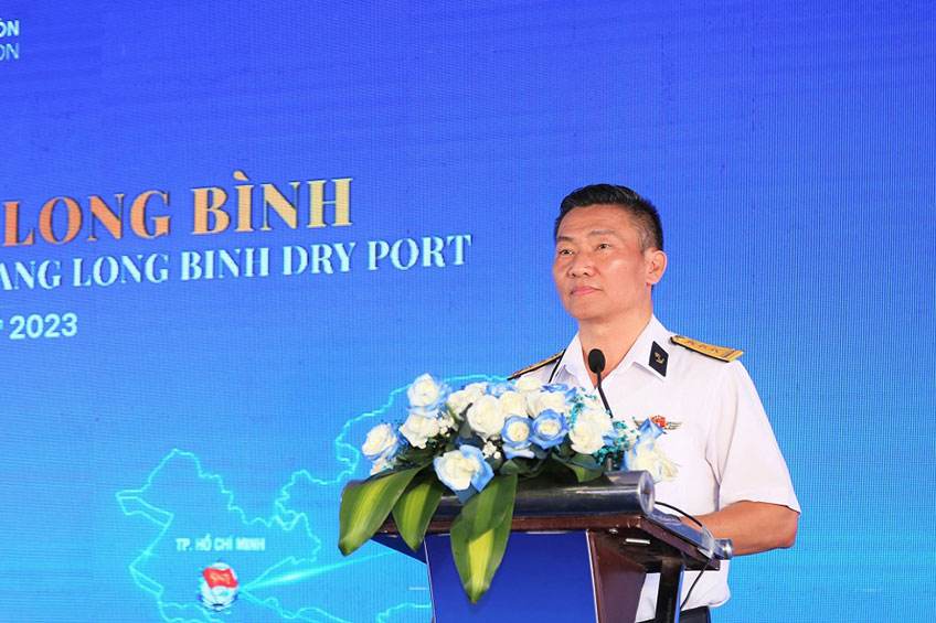 Thượng tá Bùi Văn Quỳ, Phó Tổng giám đốc TCSG phát biểu